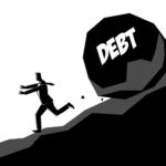 Bipartisan Spending Bills Will Fund Government Through September man running away from boulder of government debt