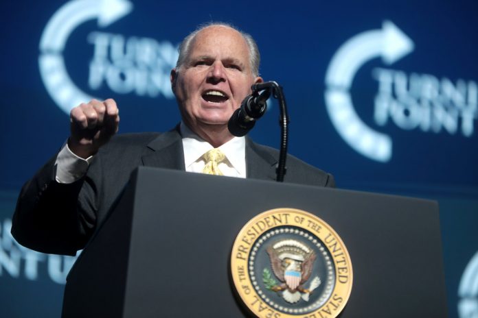 Rush Limbaugh at a Turning Point USA event