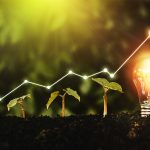 John Stossel: The Renewable Scam Lightbulb is located on the soil, plant are growing.Renewable energy generation is essential in the future