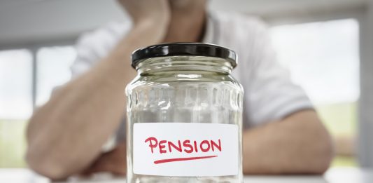 Retirement saving and pension planning concept for small or decreasing fund value