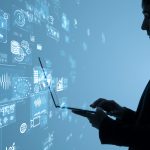 Robert Genetski: No Interest Rate Cut Unless Spending Slows Business and technology concept. Communication network. GUI (Graphical User Interface).