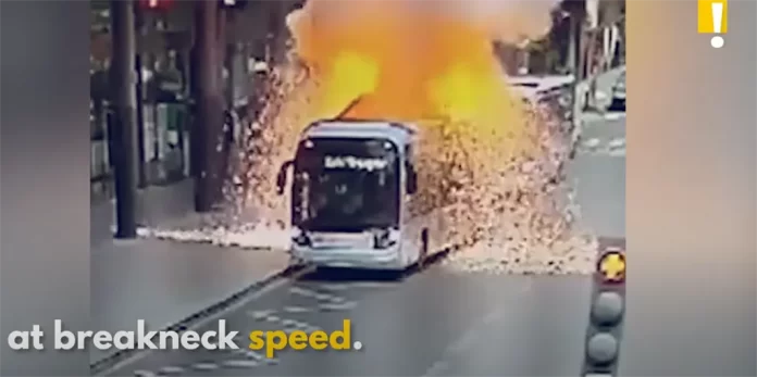 electric bus fire