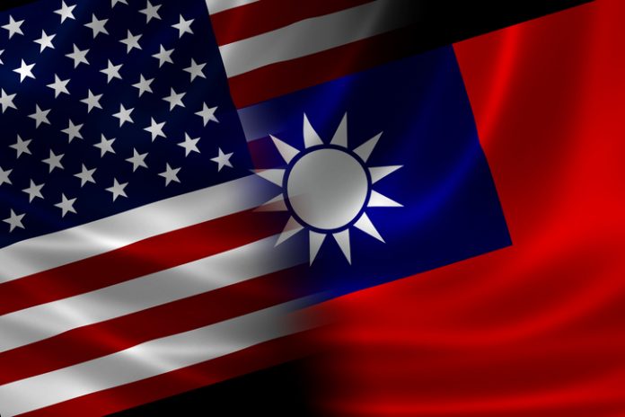 US and Taiwan flags