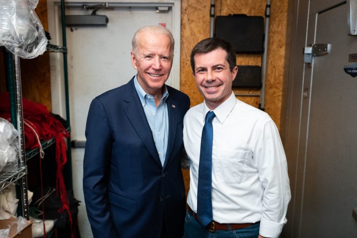 Joe Biden and Pete Buttigieg