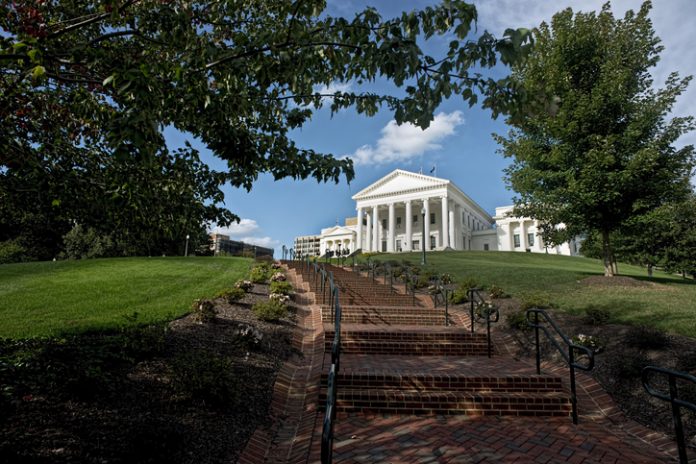 Virginia State Capitol building in Richmond, Virginia