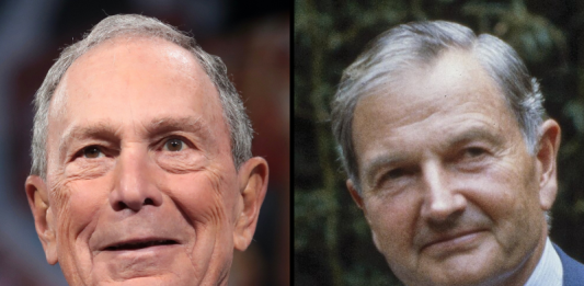 Billionaires Bloomberg and Rockefeller